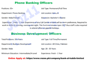 Latest Bank Jobs 2022 || Bank Al Habib Jobs 2022 Fill Online Application Form (100+ Vacancies)