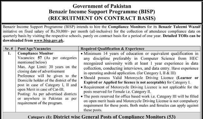 Benazir Income Support Latest job