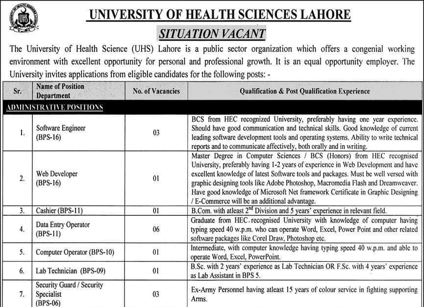 University Of Health Job