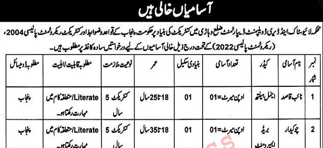 Livestock and Dairy development Latest jobs 2022