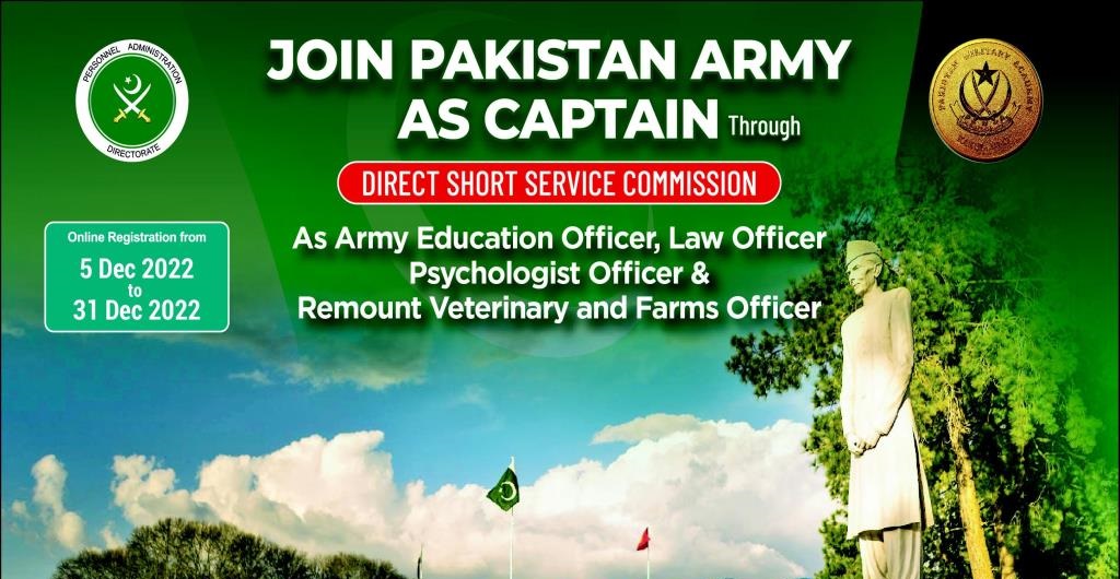 Join Pak Army As Captain Direct Short Service Commission