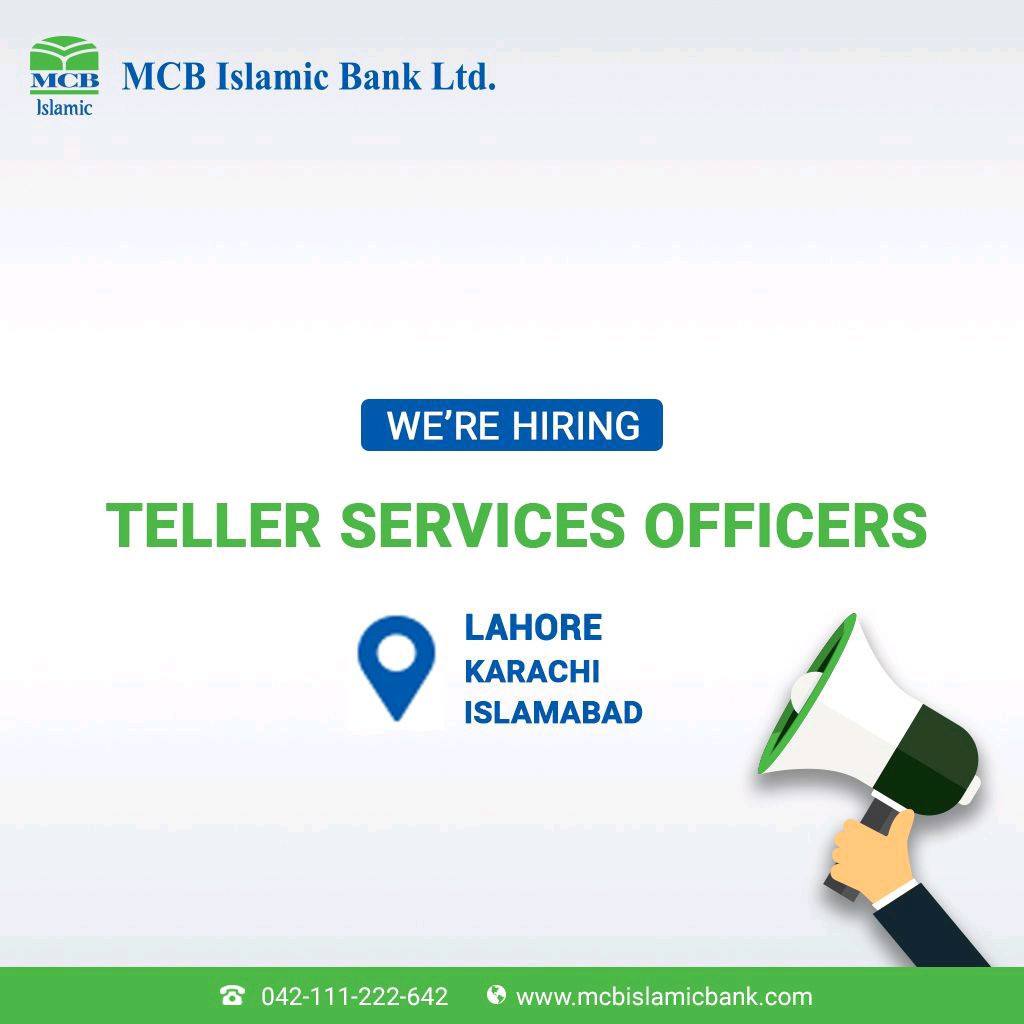 MCB Islamic Teller Service Officers Jobs 2022 Apply