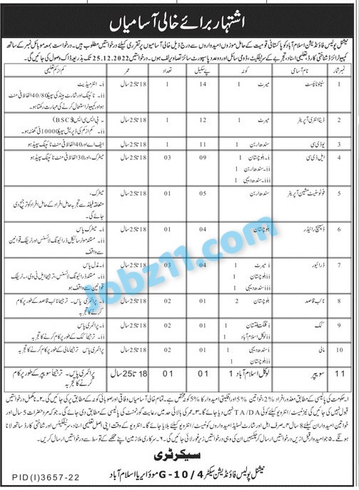National Police Foundation Jobs 2023 Advertisement Application Forms