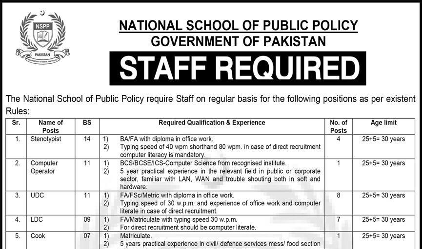 National School Of Public Policy Jobs 2023 