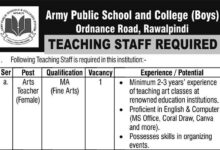 Army Public School Latest job