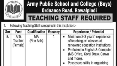 Army Public School Latest job