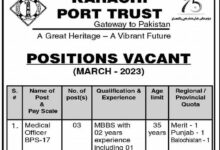 Karachi Port Trust jobs 2023