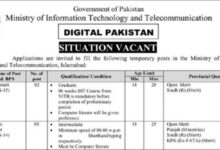 Ministry of information Technology and Telecommunication Jobs 2023