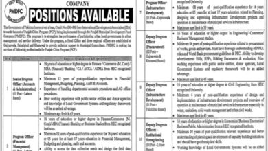 Punjab Municipal Development Latest jobs