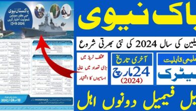 Pak Navy Civilian Jobs 2024 Batch 2024-B