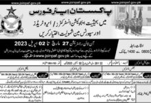 Pakistan Air force Jobs 2023