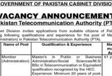 Pakistan Telecommunication Authority Jobs 2023