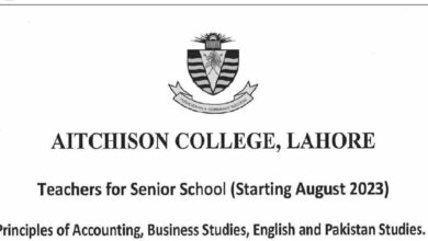 Aitchison College Hiring Teachers for Senior School