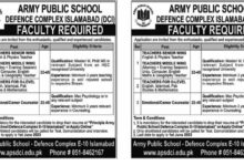 Army Public School APS Defence Complex Jobs 2023