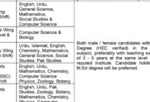 Bahria College Karsaz Teaching Staff Job Vacancies 2023