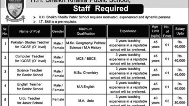 HH Sheikh Khalifa Public School Teaching Jobs 2023