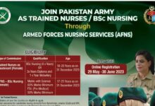 Join Pak Army as Females Lieutenant Jobs 2023 - Armed Forces Nursing Services