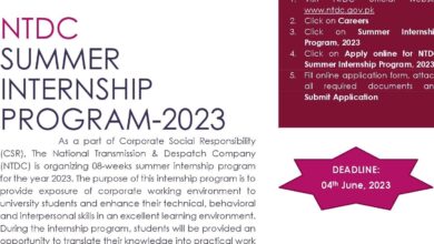 NTDC Summer Internship Program 2023