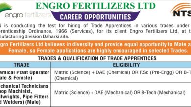 Engro Fertilizer Trade Apprenticeship Program 2025
