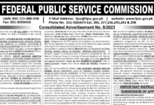 FPSC Jobs 2023 Advertisement No 06