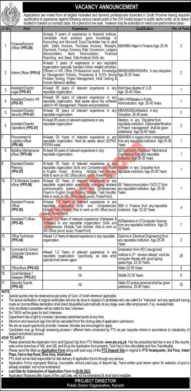 Public Sector Organization PSO Sindh Jobs 2023 Latest Career Opportunities