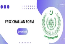 FPSC Challan Form Download in PDF