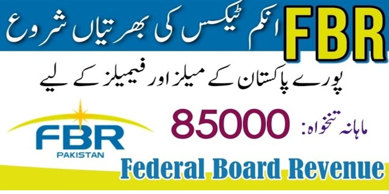 FBR Jobs 2024 Federal Board of Revenue Apply Online