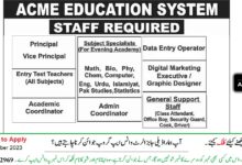 ACME Education System Teaching Staff Required