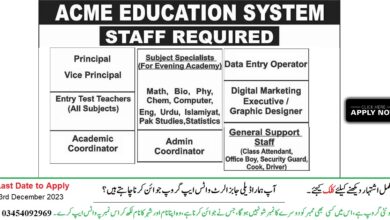 ACME Education System Teaching Staff Required