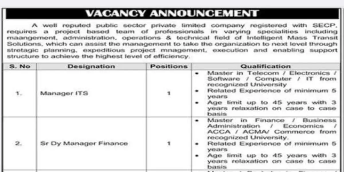 Public Sector Organization Jobs 2023 PO BOX 795 Latest Advertisement