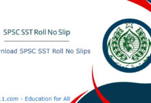 SPSC SST Roll No Slip 2024