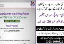 Meezan Bank Jobs 2025 for Branch Service Officer