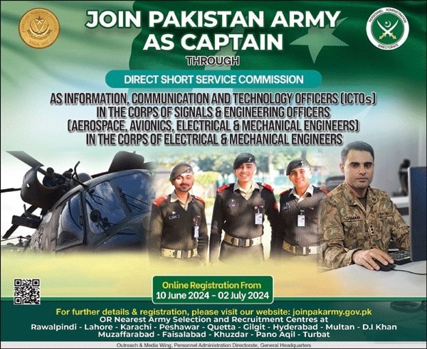 Join Pakistan Army as Captain 2024 Details & Eligibility Criteria