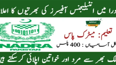 NADRA Intelligence Officer Jobs 2025 Advertisement