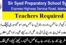 Sir Syed Preparatory School System Islamabad Jobs