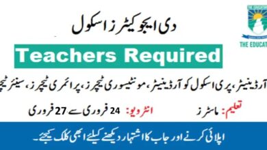 The Educators Jobs 2025 Latest Advertisement