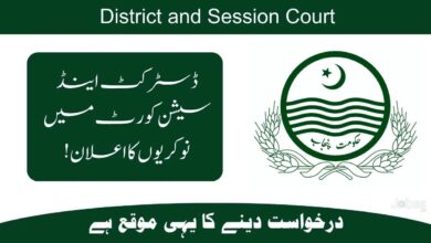 District and Session Court Jobs 2024 Latest Advertisement