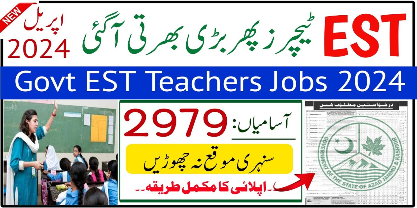 EST Elementary School Teachers (BPS-11) Job Vacancies for Males and Females in AJK