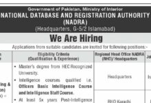 NADRA Jobs April 2024 Online Apply