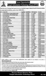 PITB Jobs 2024 Punjab Information Technology Board for August 2024