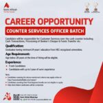 Bank Alfalah Jobs 2024 (Counter Services Officer) Fresh Graduates Batch 2024