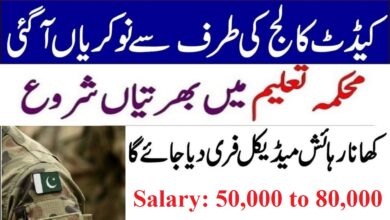 Cadet College Sargodha Residential Staff Jobs 2024