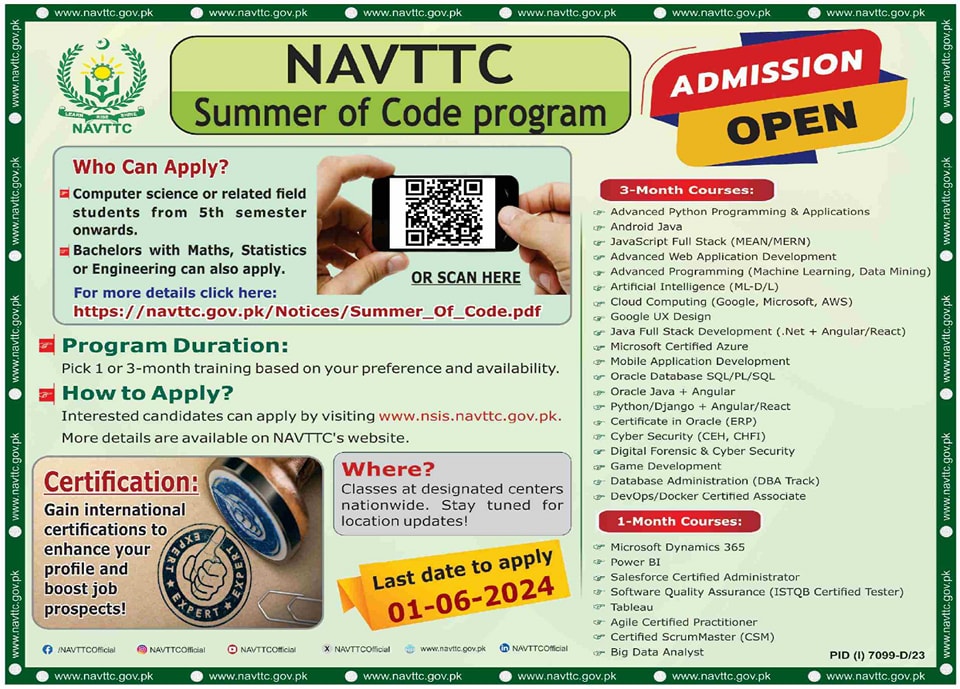 NAVTTC Summer Code Program 2024
