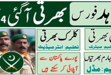 Pak Army Mujahid Force Jobs 2024