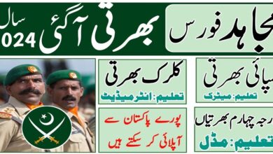 Pak Army Mujahid Force Jobs 2024