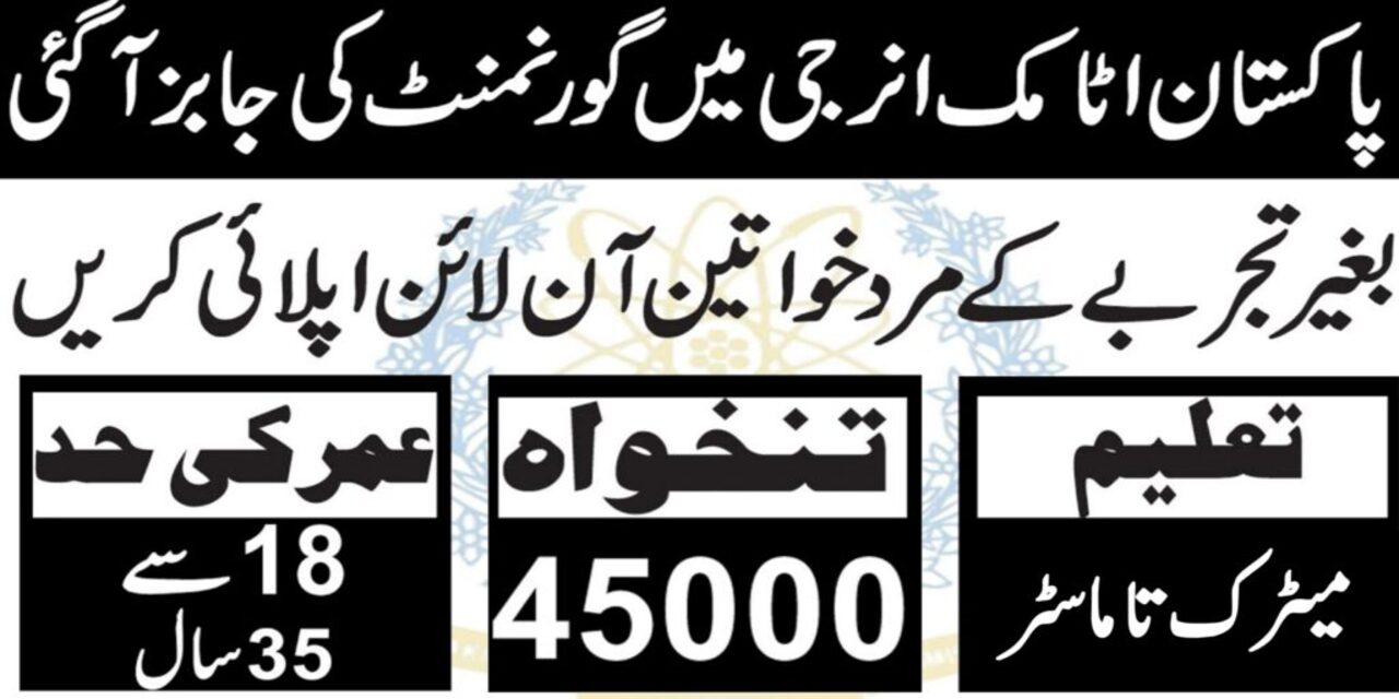Pakistan Atomic Energy Jobs 2024 (Matric to Masters)