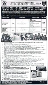 Special Security Unit Police Jobs 2024 for Commandos