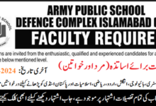 Army Public School and College Defence Complex Islamabad Jobs june 2024