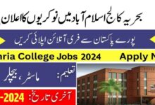 Bahria College Islamabad Jobs June 2024