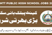 Cantt Public School Lahore Jobs July 2024